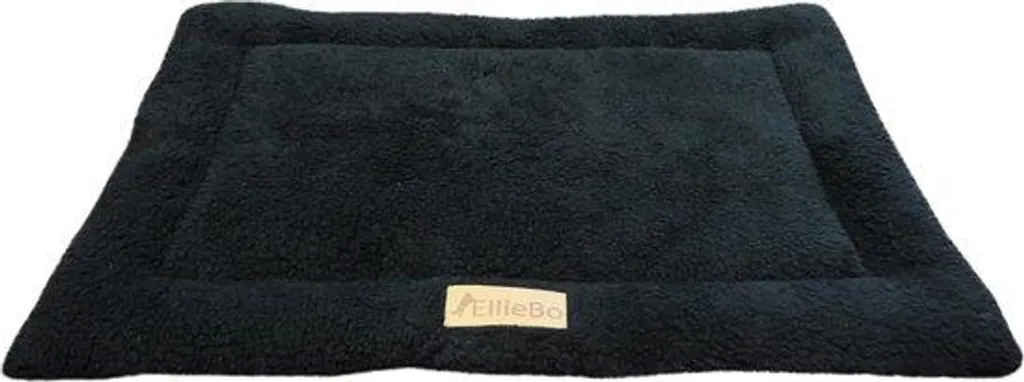 Couchage pour chien polaire noir 76 cm, matelas chaud et ultra moelleux