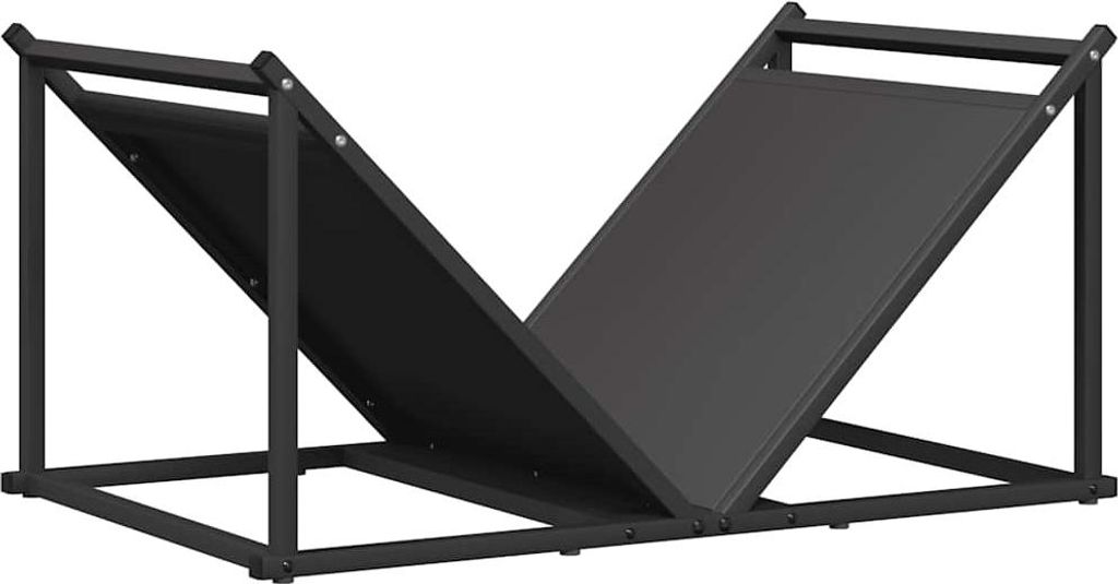vidaXL Stojan na palivové dřevo černý 70x43x34,5 cm Ocel Obrázek produktu 