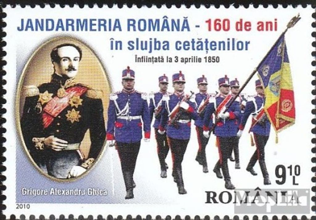 Briefmarken Rumänien 2010 Mi 6425 (kompl.Ausg.) postfrisch 100Jahre Gendarmerie