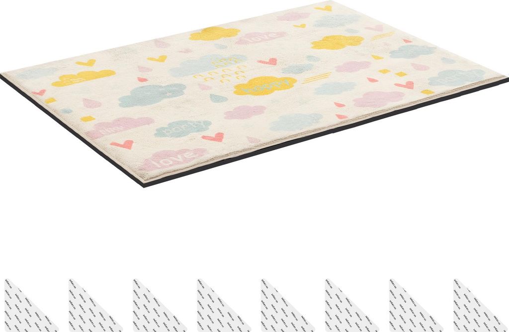 SucceBuy Teppichunterlage, Antirutschmatte 2438,4 x 1524 x 5,6 mm, Zuschneidbar aus Polyester & TPR mit Gummipad, Rutschfest & Wasserabweisend, Vie...