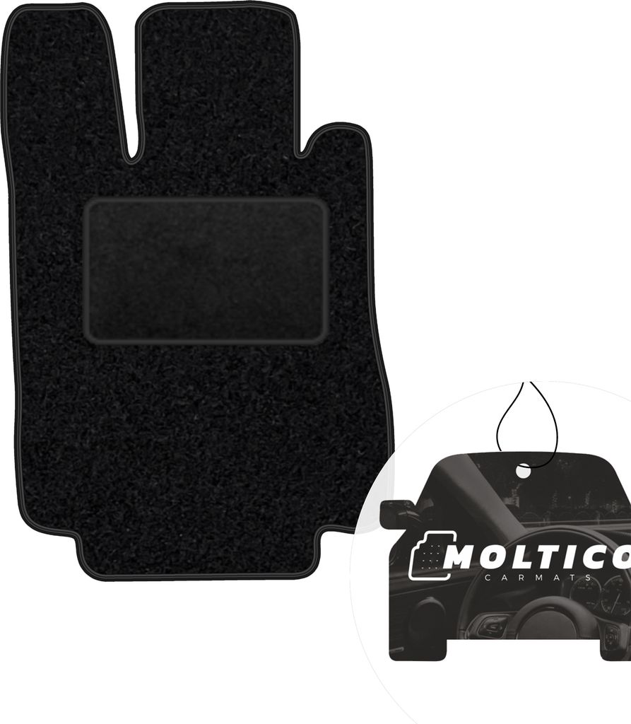 moto-MOLTICO Fahrer Fußmatte Auto Velours Fahrerseite Autoteppiche Schwarz Fahrermatte 1-teilig passend für Mercedes-Benz S-Klasse W220 lang 4-ma...