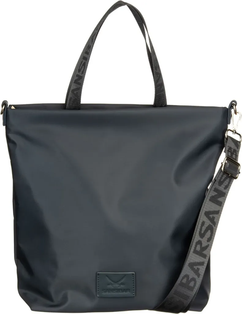 Sansibar Borsa Shopper Anthracite: Shopper Bag a Tracolla Grigio Cadetto