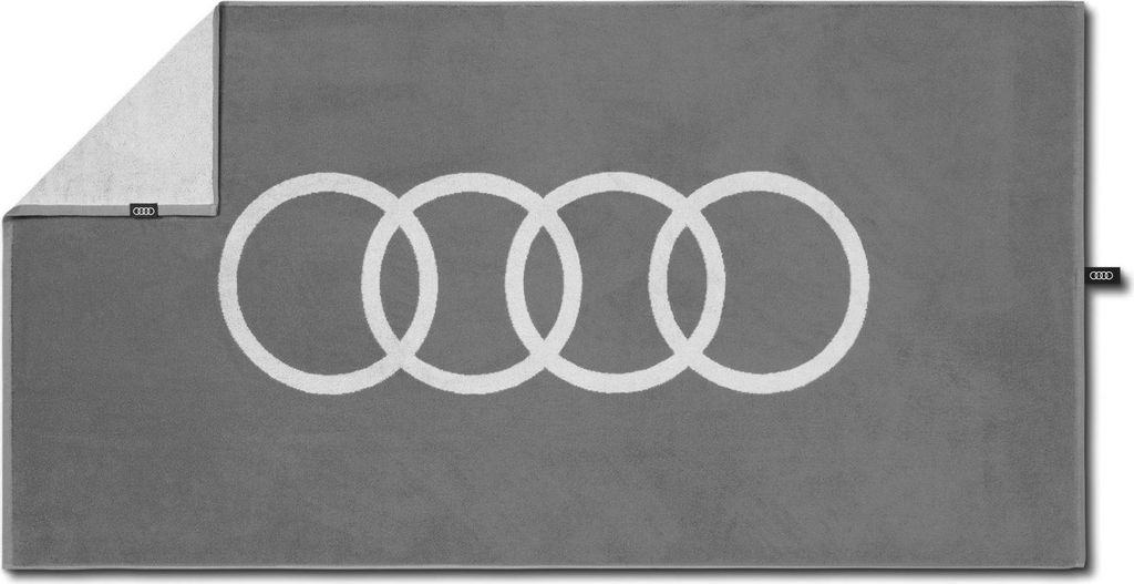 Original Audi Handtuch, hellgrau, 50x100cm Badehandtuch Badetuch
