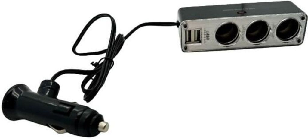 Dreifache 12/24-V-Zigarettenanzünder-Buchse – HTC EQUIPMENT – mit zwei USB 3,1 A insgesamt