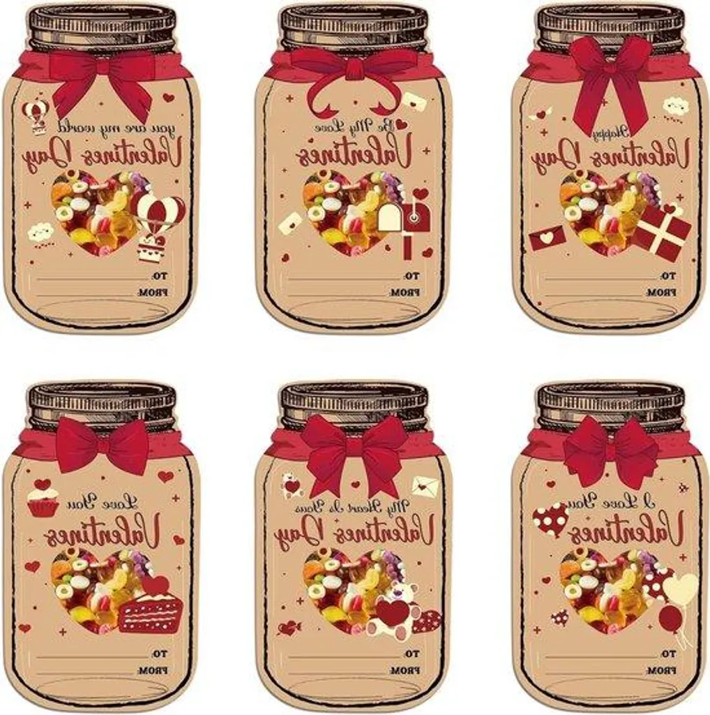 Porte-Bougie Saint-Valentin en Kraft : 25 Cartes Robustes et Design