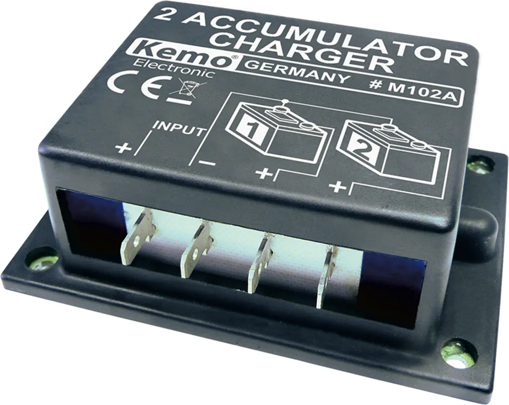Chargeur batterie secondaire 6-24V Kemo M102A pour autonomie en camping