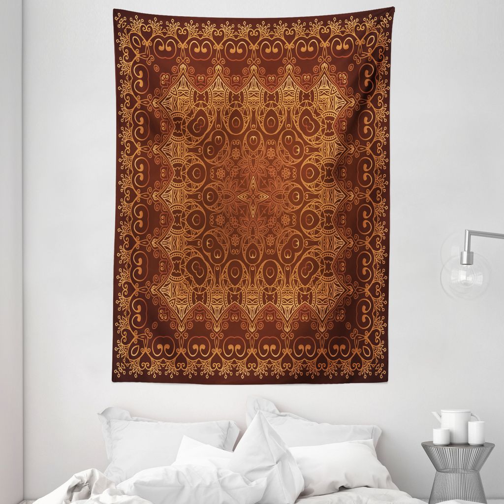 ABAKUHAUS Antiquität Wandteppich, Persische Arabische Muster Aus Dem Osmanischen Reich Palast Teppich Stil Art, Wohnzimmer Schlafzimmer Seidiger S...