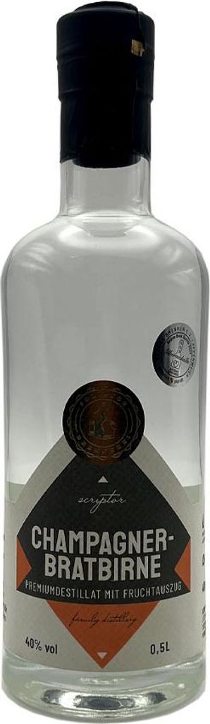 SCRIPTOR Champagnerbratbirne Premiumdestillat, 40% Vol. 0,5 l