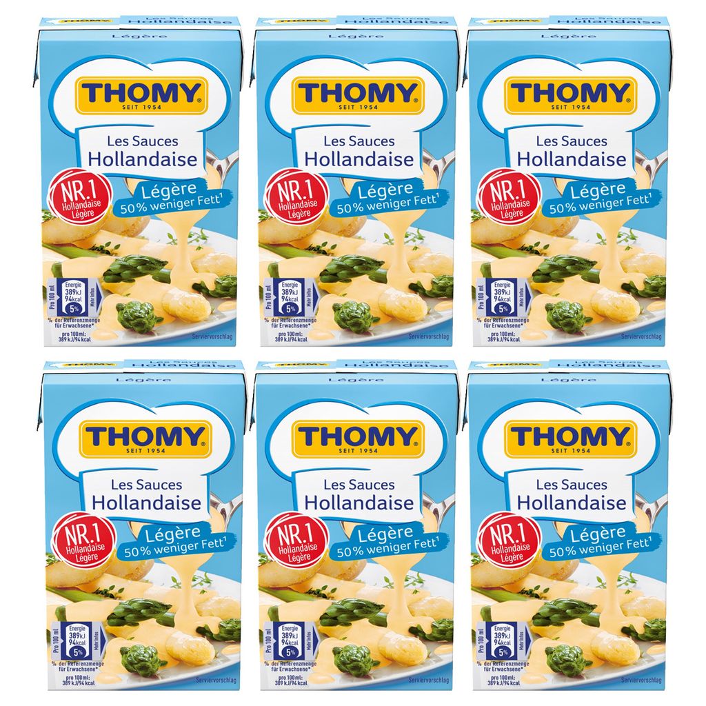 Thomy Les Sauces Hollandaise legere Genuß fettreduziert 250ml 6er Pack