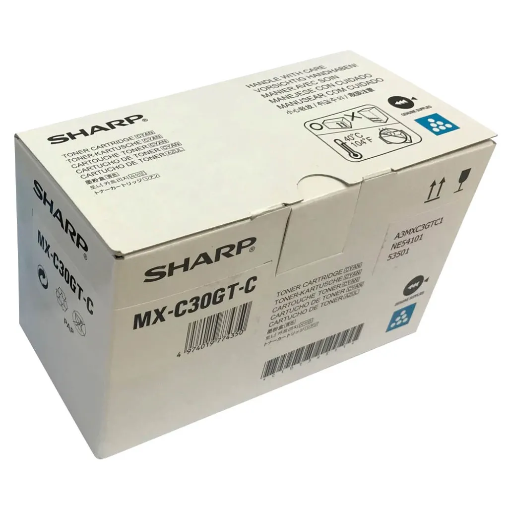 Toner Originale Ciano Sharp MX-C30GTC - Colori Brillanti e Definiti - 12