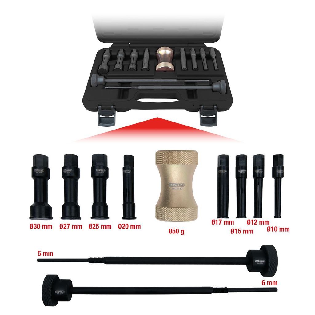KS TOOLS Präzisions-Innenlager-Auszieher-Satz A ̃ 10 - 30 mm 11-tlg. 660.0009