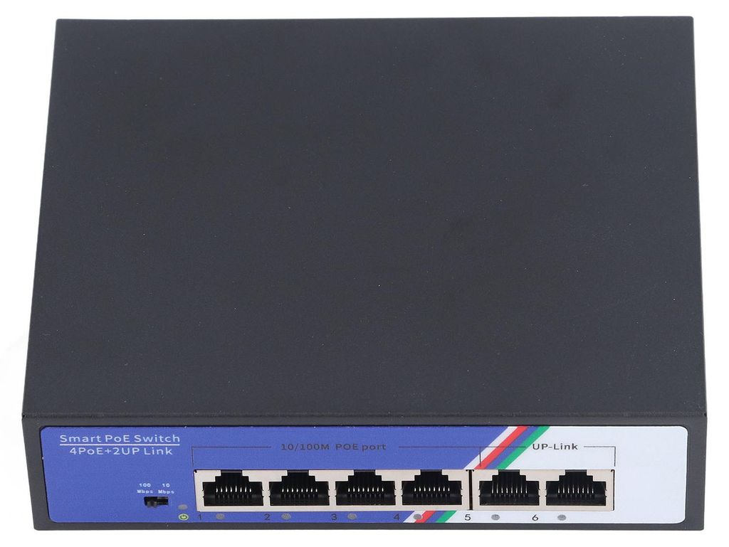 6 Port PoE Switch 1.2Gbps Ethernet Switch Unmanaged Plug Image du produit 