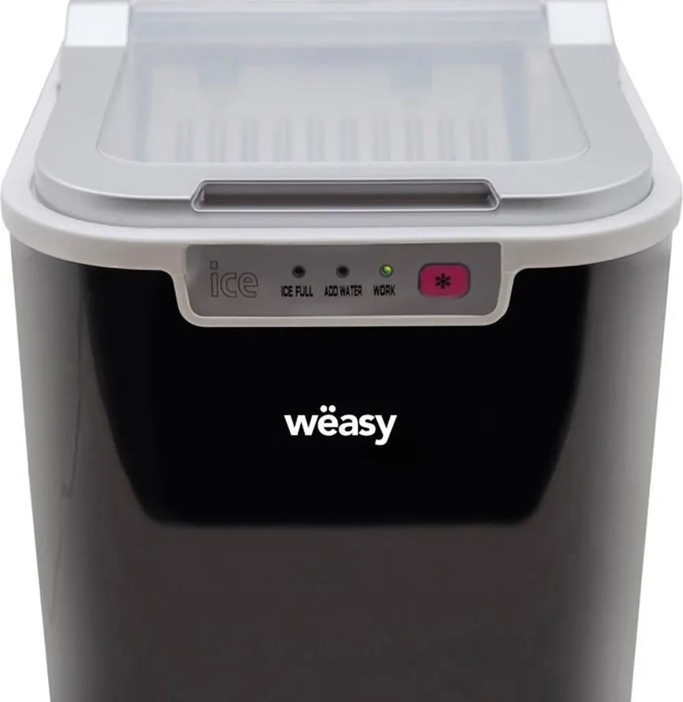 Fini les bacs vides : Machine à glaçons Wëasy 12kg compacte et noir