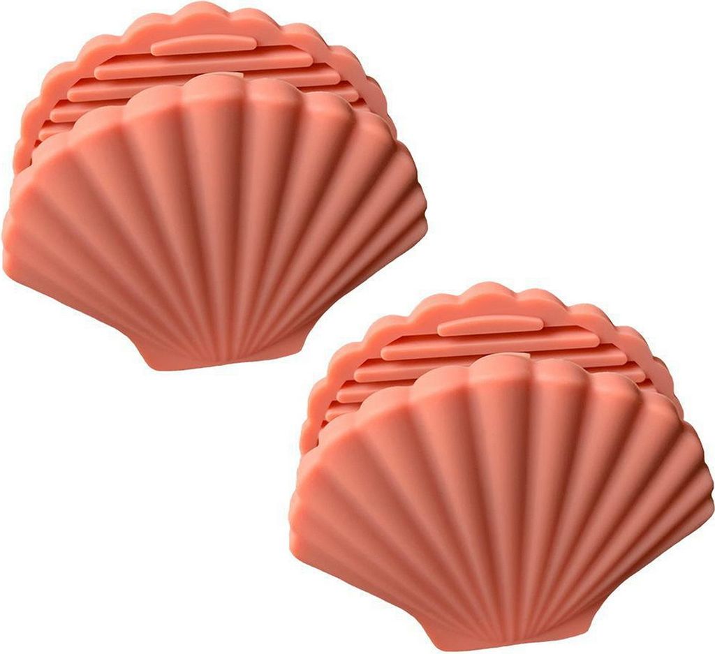 2 Stück Silikon-Verbrühschutzhandschuhe in Muschelform, hitzebeständig, rutschfest, multifunktional, für Mikrowelle, Topfgriff, Handschuh, Deck...