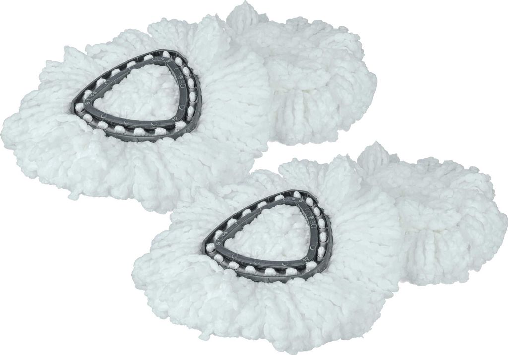 vhbw 4x Wischbezug kompatibel mit Vileda Easy Wring & Clean, Turbo Easy Wring Wischmopp - Ersatzkopf, Mikrofaser Schwarz Weiß