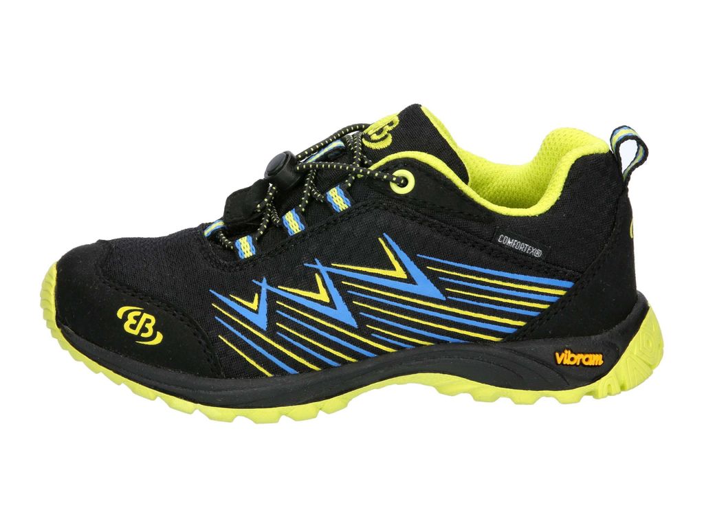 Brütting Chesna Low Jungen Synthetik Trekkingschuhe schwarz, atmungsaktiv, wasserdicht, Schnellschnürsystem