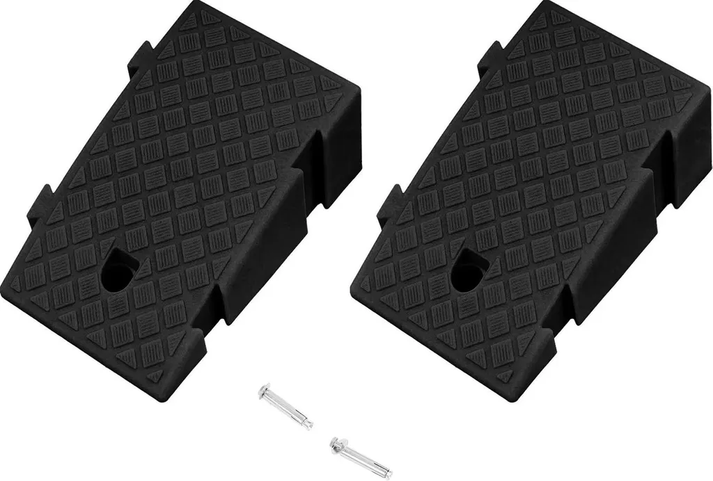 Set 2 Rampe Sollevamento Auto Low Profile 3t Totali Plastica Nera