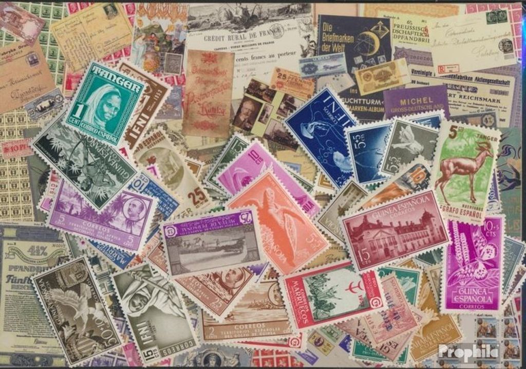 Briefmarken Spanien 50 verschiedene Marken Produktbild 