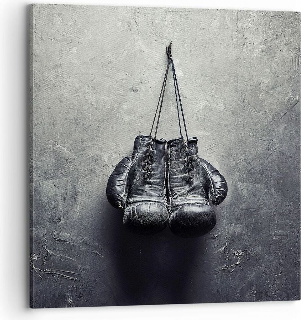 Bild auf Leinwand - Leinwandbild - Einteilig - Box Handschuhe Symbol - 70x70cm - Wand Bild - Wanddeko - Wandbilder - Leinwanddruck - Bilder - Wandd...