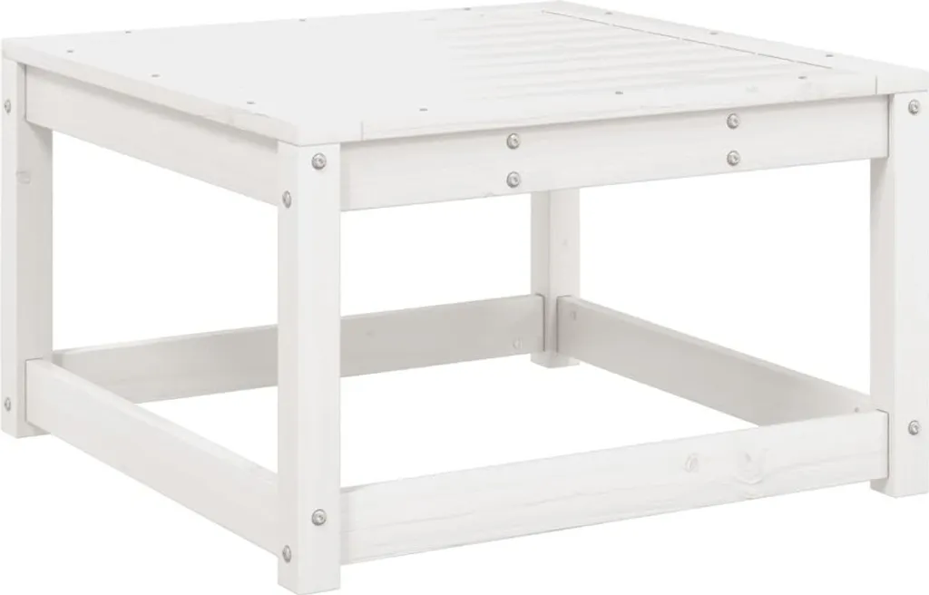 Sgabello da Esterno in Legno Massiccio Bianco | Pino Resistente