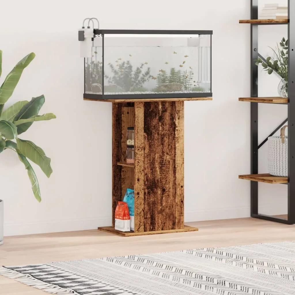 Supporto Acquario Stabli Möbel 36x60x72 cm - Legno Vecchio Effetto Reale