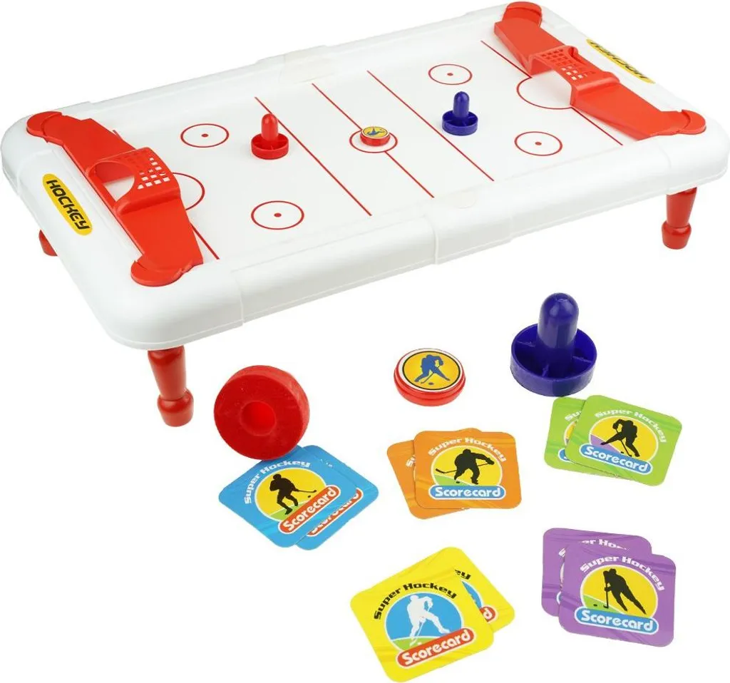 Jeu de hockey air hockey table compact 4-en-1 avec rangement facile