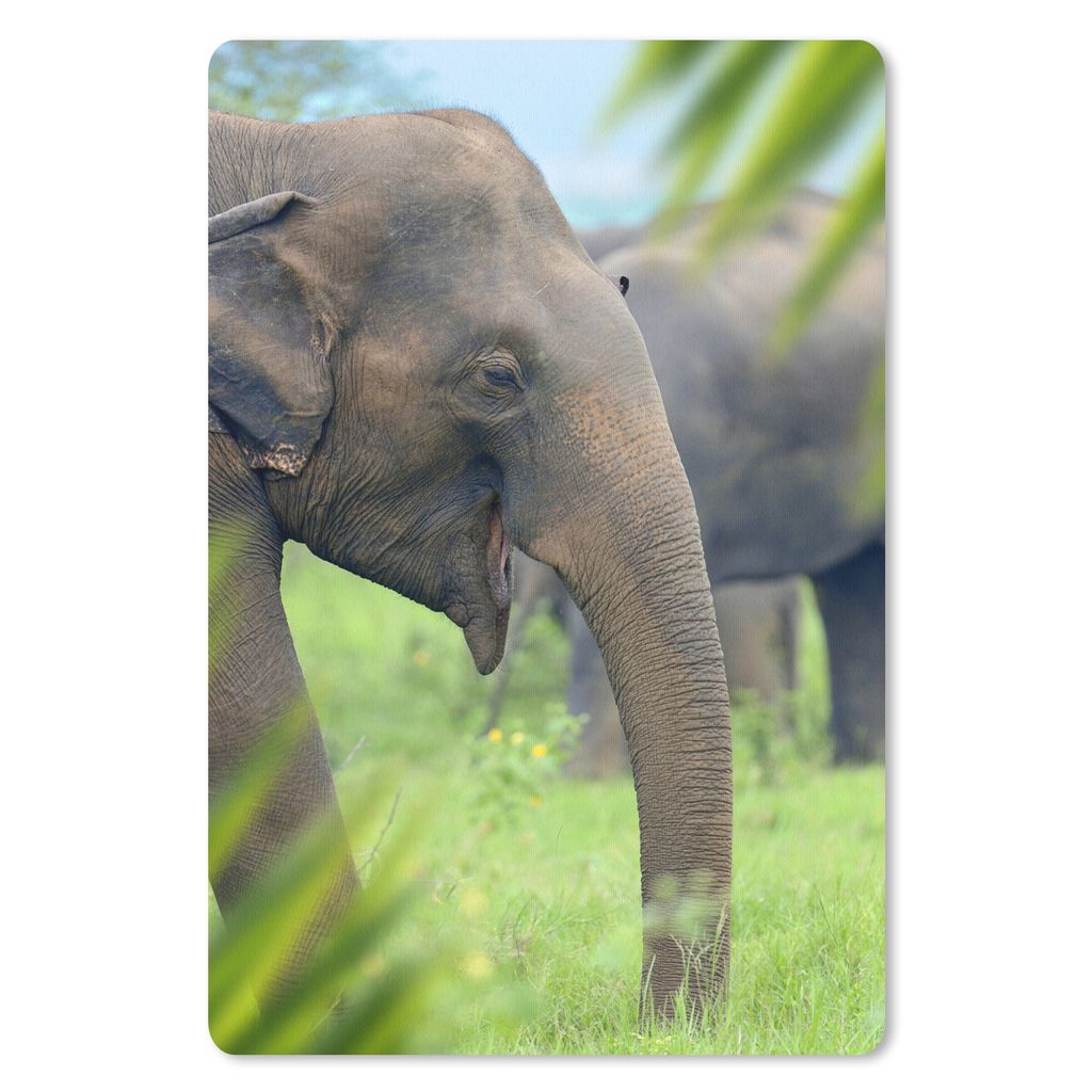 MuchoWow Mauspad Mousepad Elefant - Palme - Tiere 18x27 cm - Mousepads - Maus Mat - Pad - Mausunterlage