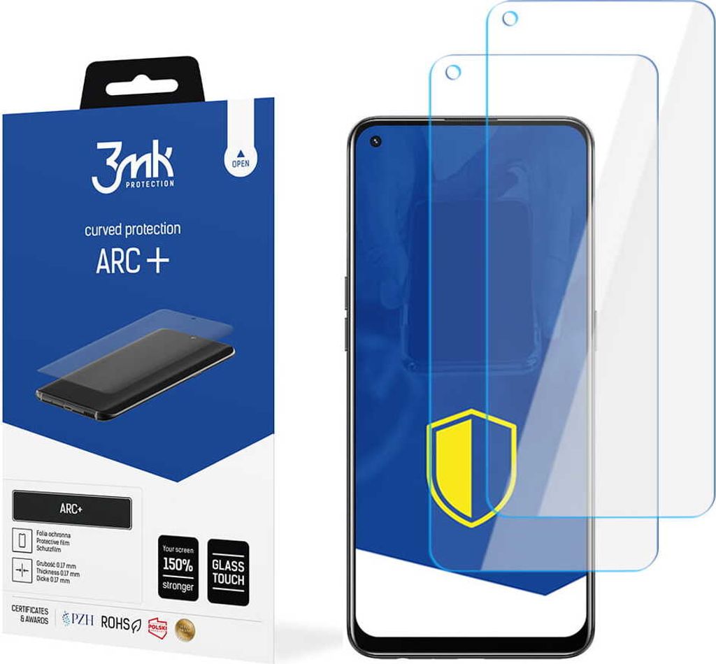 3mk Display Schutzfolie ARC+ für Oppo F19 Pro 0,17mm Self-Heal (2 Stück)