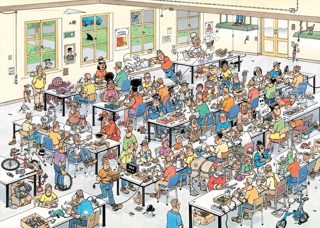 JUMBO Puzzle JvH Kö nnen wir das reparieren?  1000 Puppen Produktbild 