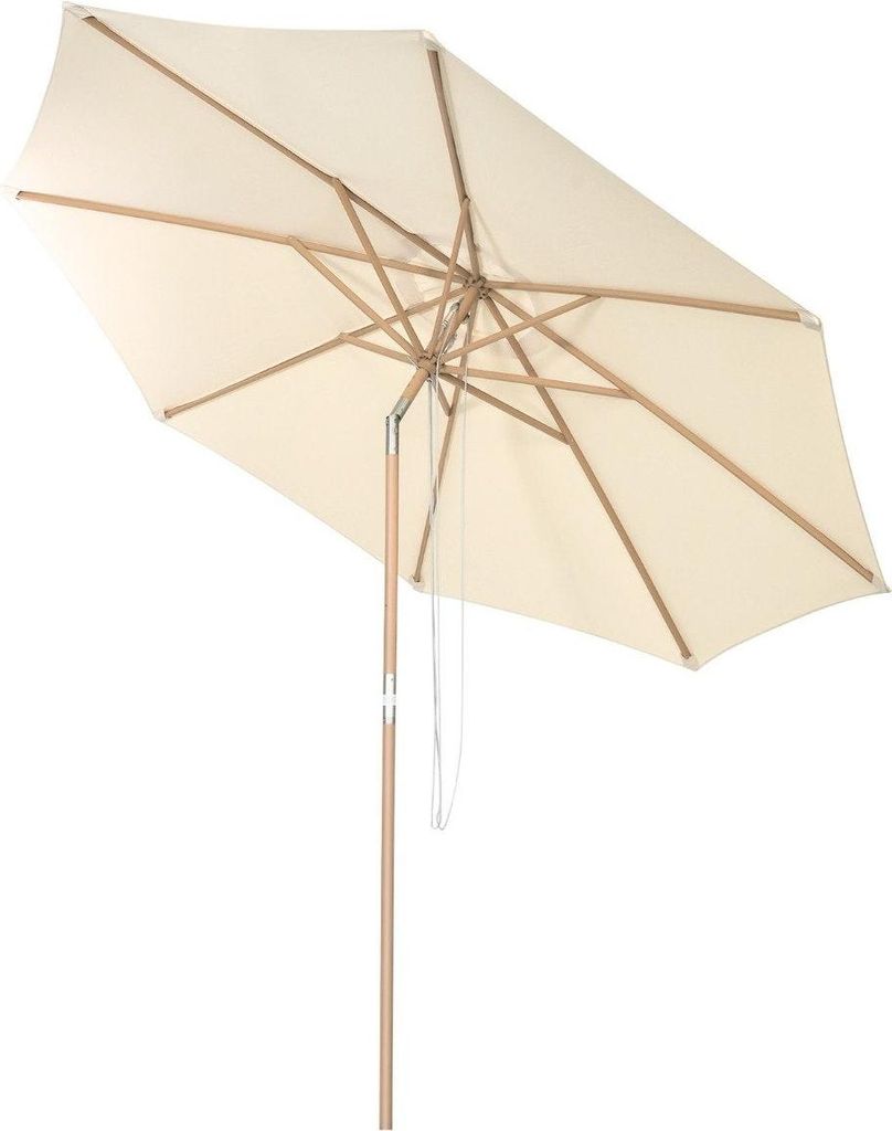 300 cm Gartenschirm aus Holz Beidseitig um 30° Knickbar Produktbild 