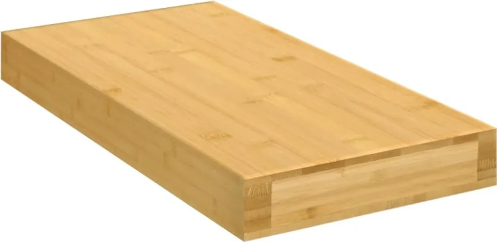 Étagère murale en bambou massif 40 cm avec fixation invisible