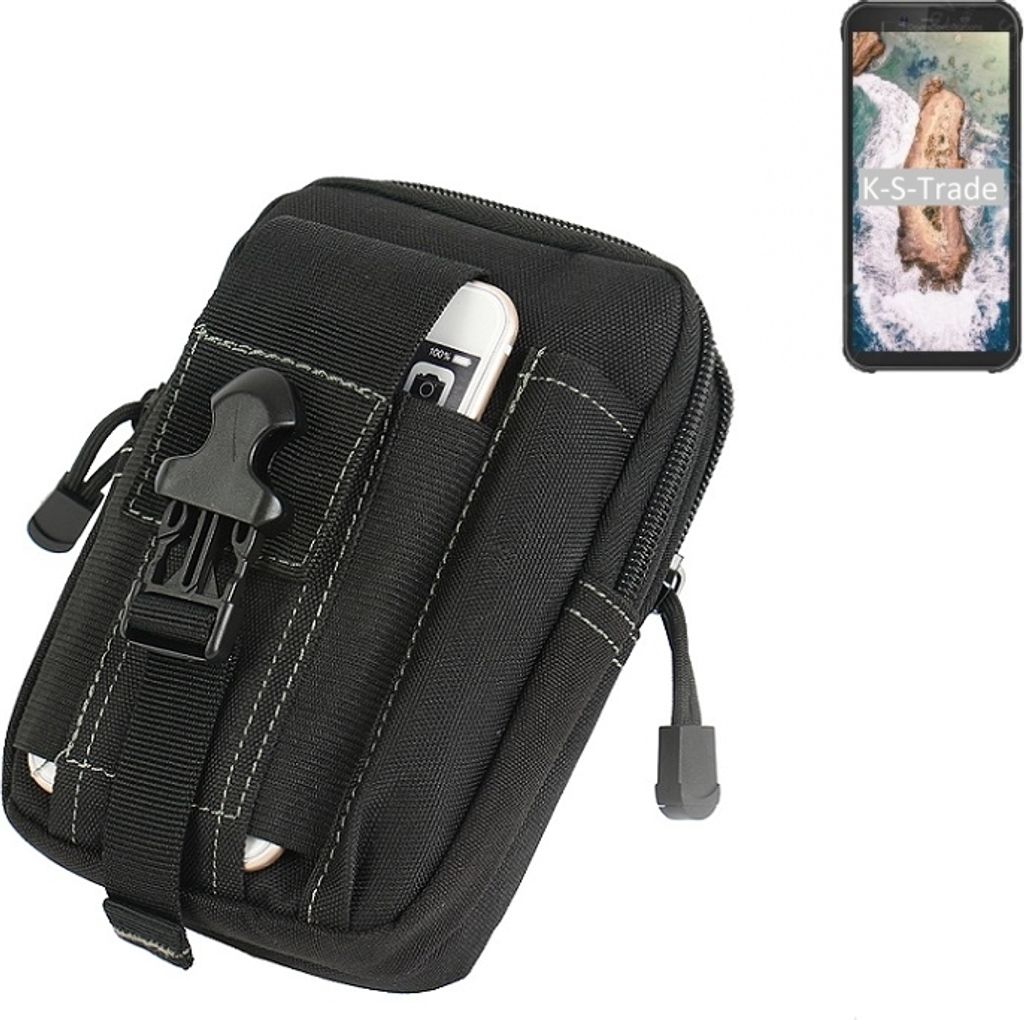 K-S-Trade Gürtel Tasche kompatibel mit Blackview BV5500 Gürtel-Tasche Holster Schutz-Hülle Handy Hülle Smartphone outdoor Handy-Hülle schwarz