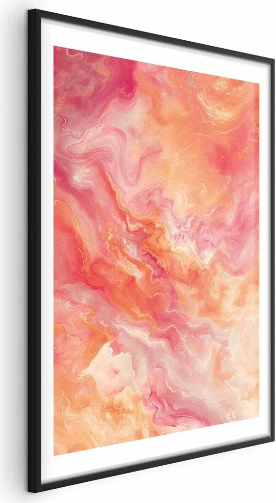 Quadro Moderno Flaming Colours 60x90 cm - Cornice Nera con Bordo