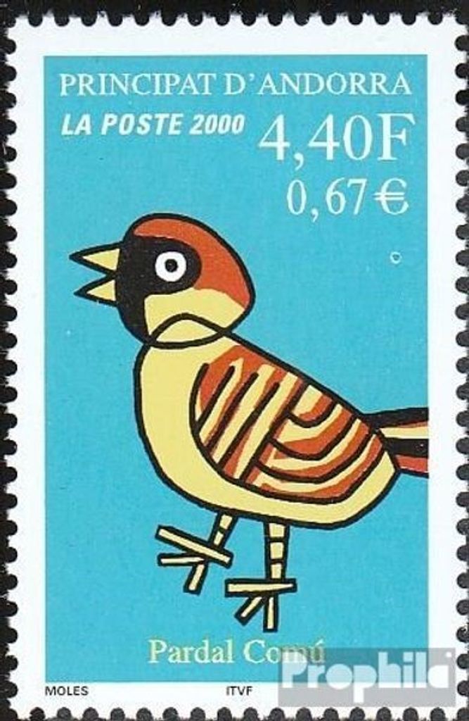 Briefmarken Andorra - Französische Post 2000 Mi 554 (kompl.Ausg.) postfrisch Sperling