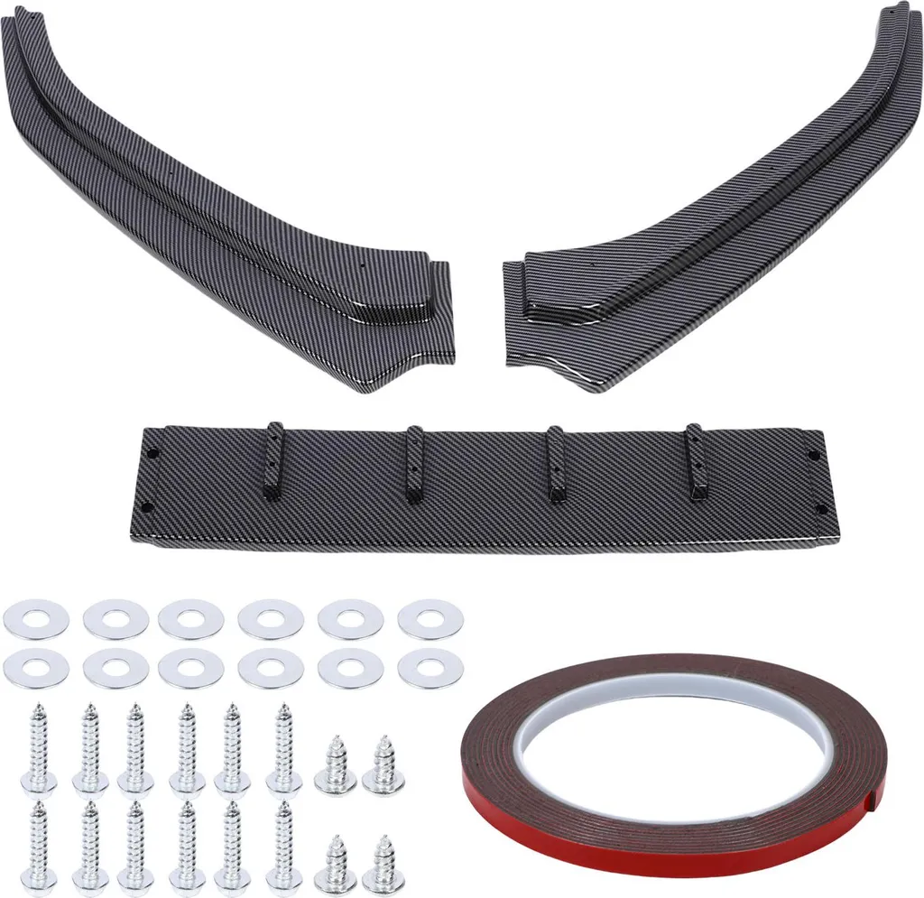 Kit carrosserie aérodynamique en 3 parties look carbone pour MK5 6R
