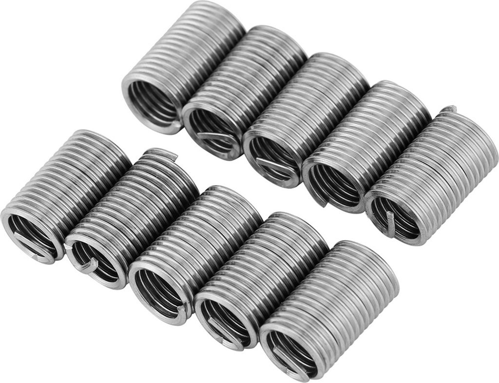 10 Stück 304 Edelstahl Draht Schraube Hülse Einsätze Gewinde Reparatur Kit M8x1.25x3D