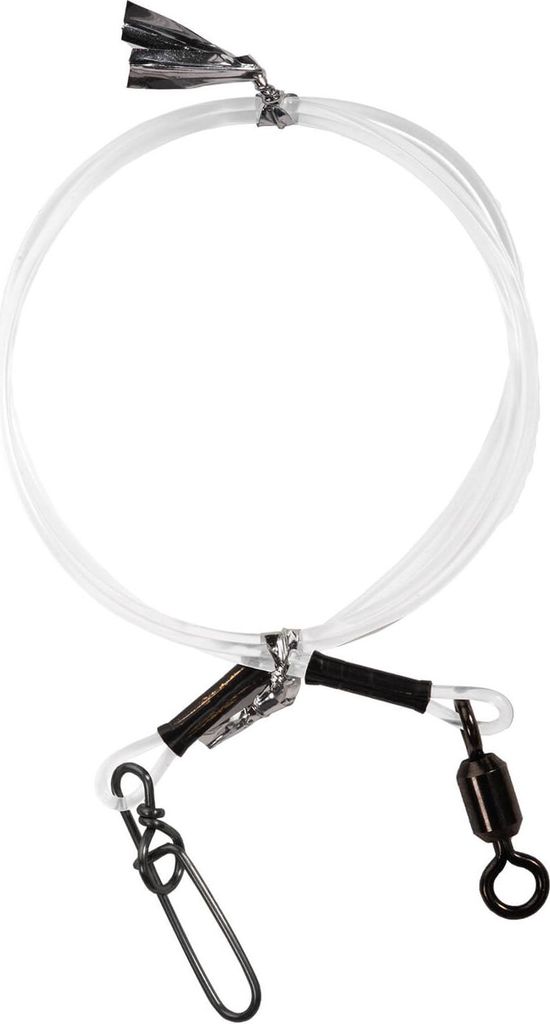 BKK Fluorocarbon Vorfach HD mit Wirbel und Karabiner 50cm 40kg