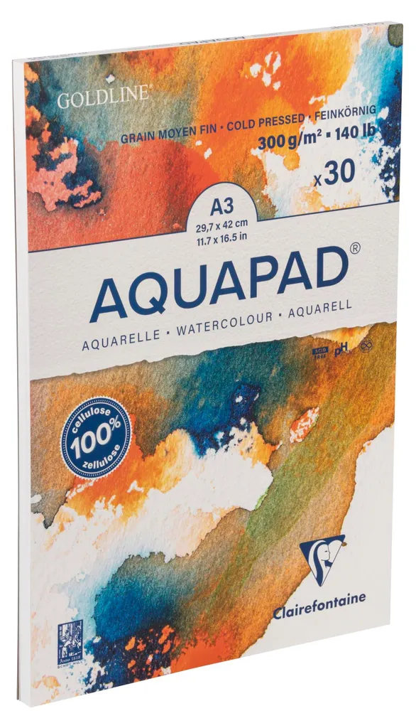 Carta Acquerello 300g A3 Clairefontaine 975722C - Offerta Blocco 30ff - 2