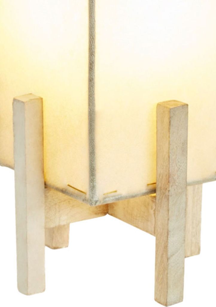 Untergestell Janka Weiß 15cm | handgefertigtes Holzgestell für orientalische Lampe | indischer Lampenfuß aus Holz | traditioneller Lampensockel ...