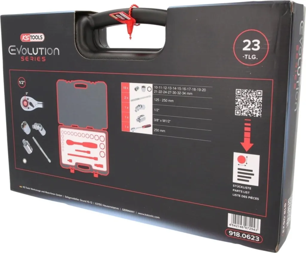 Coffret clés à douilles 1/2 KS TOOLS 918.0623 CHROMEplus 23pcs - 8