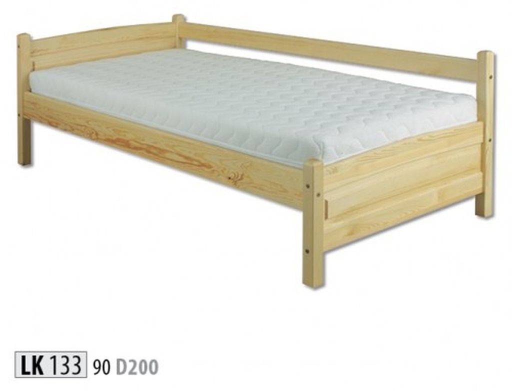 Massivholzbett Kiefer Holz Bettgestell 90x200 Vollholz Gästebett Handarbeit Neu