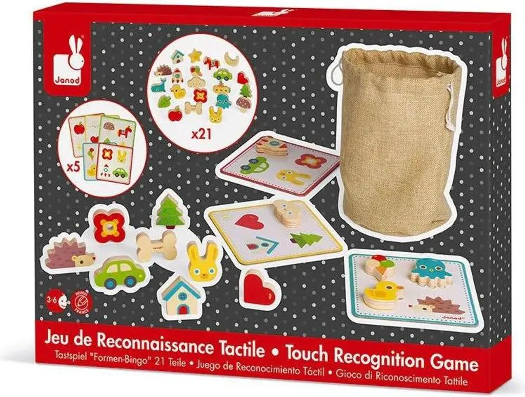 Jeu Tactile Janod Pexeso en Bois avec Textures Variées pour Apprendre