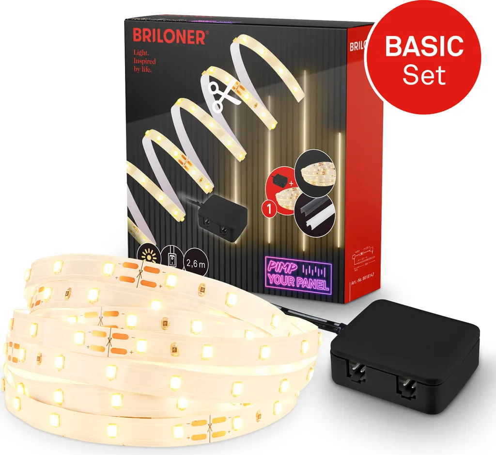 Solution LED pour Panneau Décoratif 260cm : Kit Prêt à Poser Briloner - 16