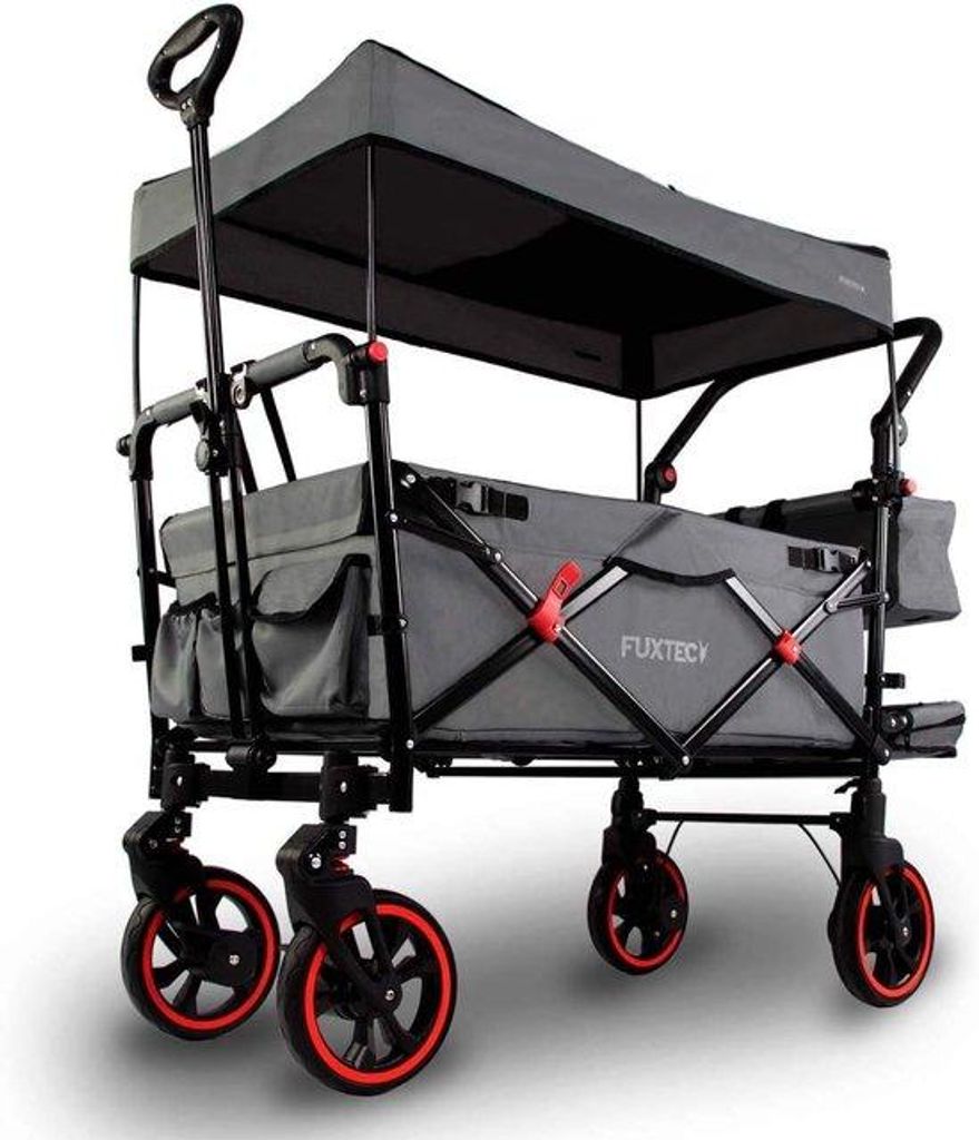Opvouwbare Kindertransportkar mit Duwstang - Kinderwagen für Strand und Garten