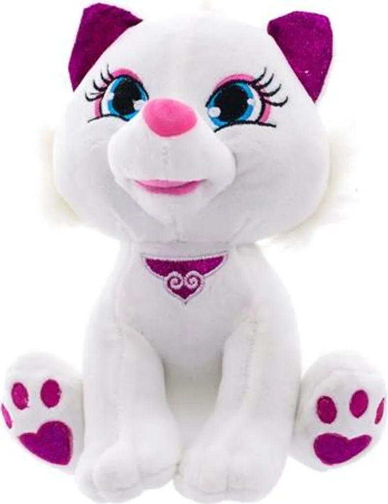 Peluche de chat ultra douce 20cm série Ebm15024, finition premium grise