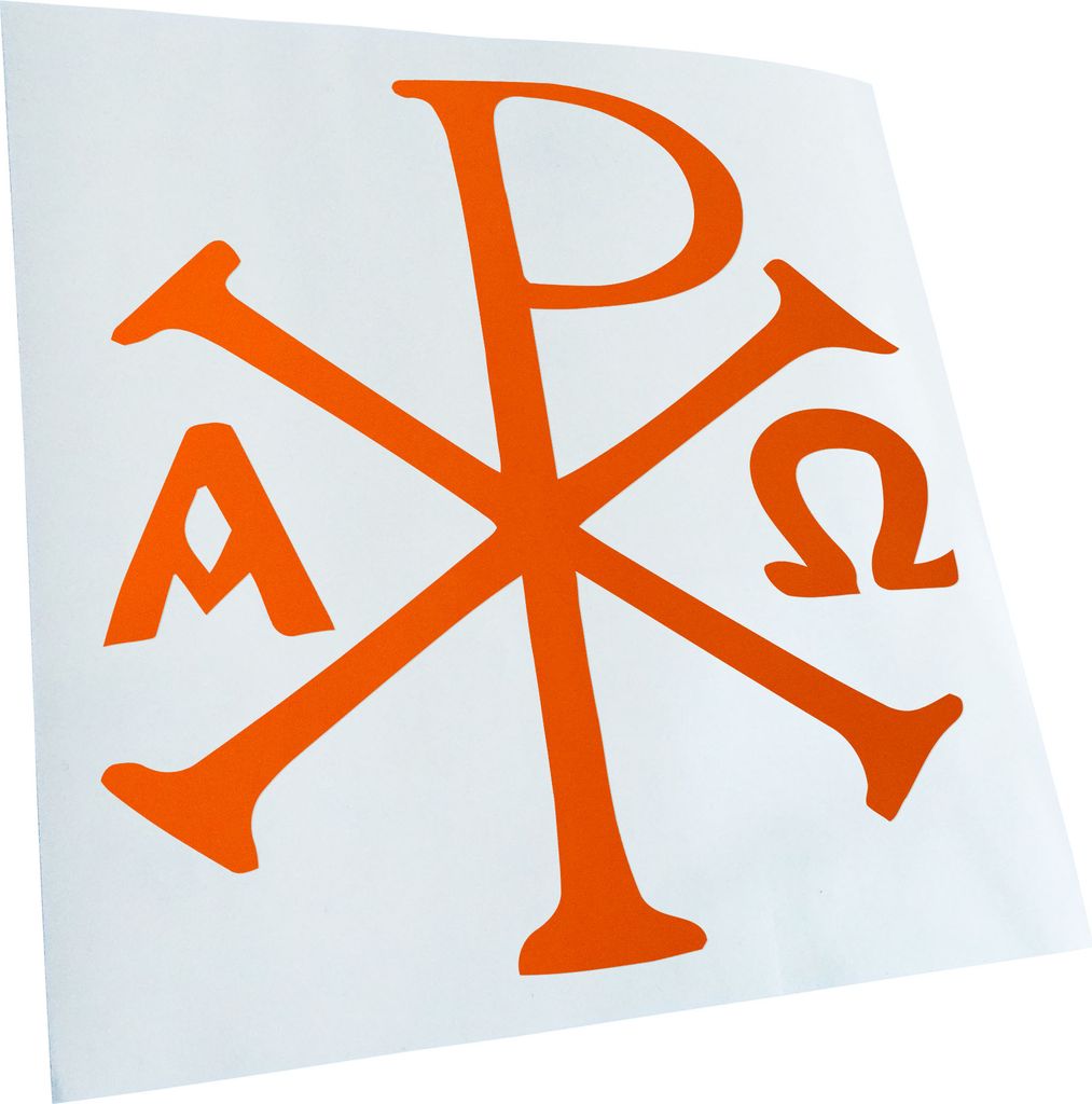 Kiwistar - Autoaufkleber - Chi Rho Px - Rot - 10x10cm - Aufkleber für Auto, Laptop, Fahrrad, LKW, Motorrad mehrfarbig JDM Decal Racing