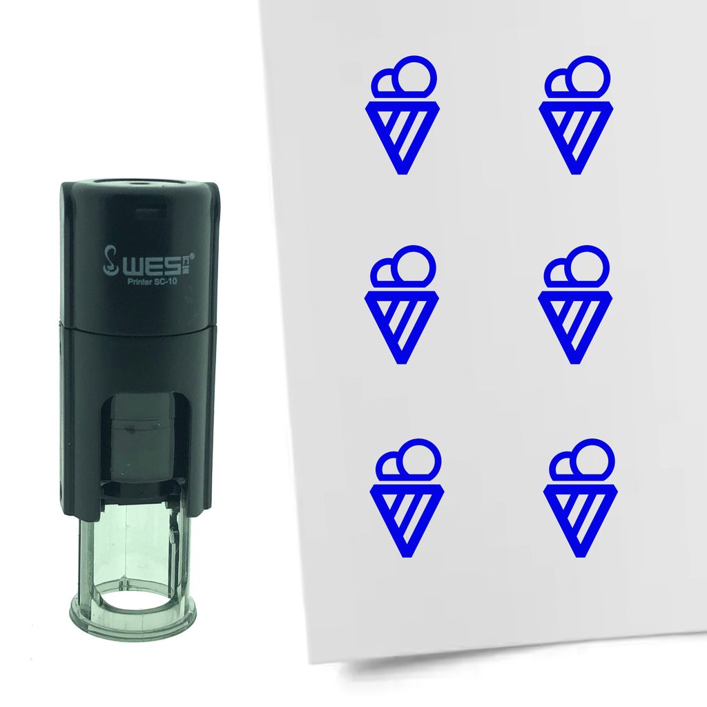 Tampon encreur CombiCraft Cornet de glace 10 mm rond – Image du produit 