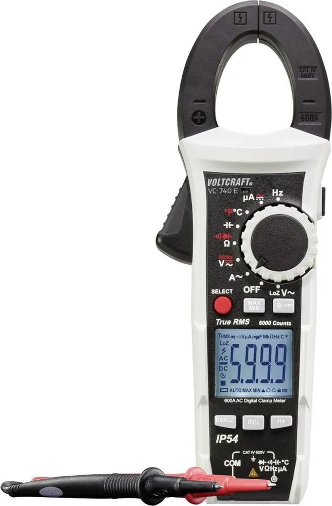 Pince ampèremétrique IP54 VOLTCRAFT VC740 CAT IV 600V calibrée ISO