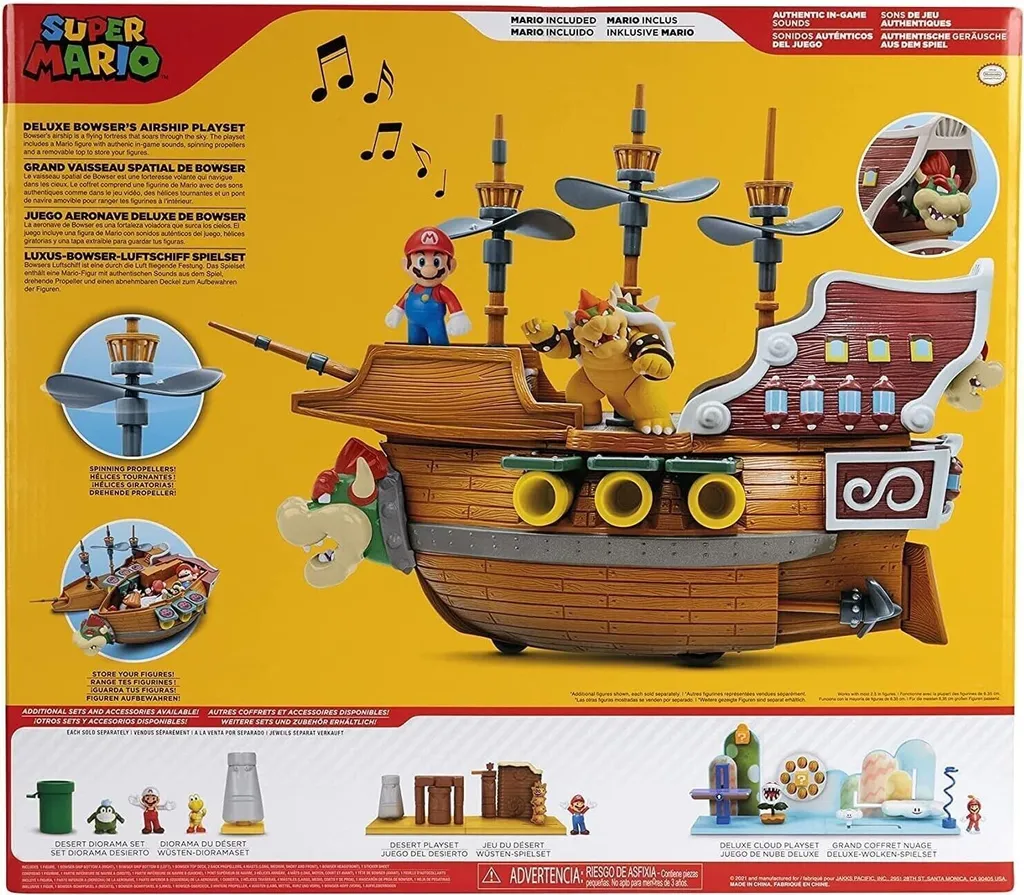 Dirigeable Bowser Super Mario avec Sons et Musiques - Jakks Pacific - 15