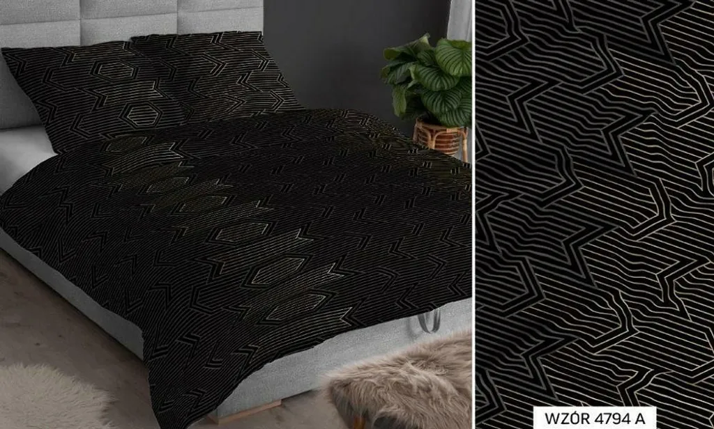 Linge de lit satin 160x200 zippé noir beige pour un repassage facile